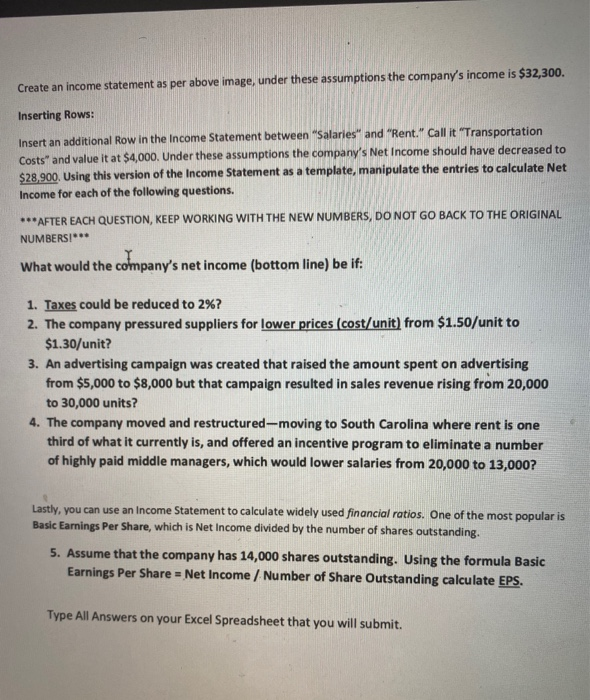 the very first exercise-the one where you created the equation "PROFIT =