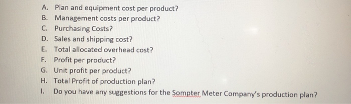 overhead cost is now being allocated based on the following table below: