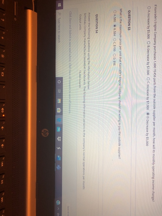 currently manufactures part TE456. Monthly production costs for 1,000 units are: Direct