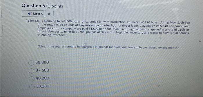 Please help!! Teller Co. is planning to sell 900 boxes of ceramic