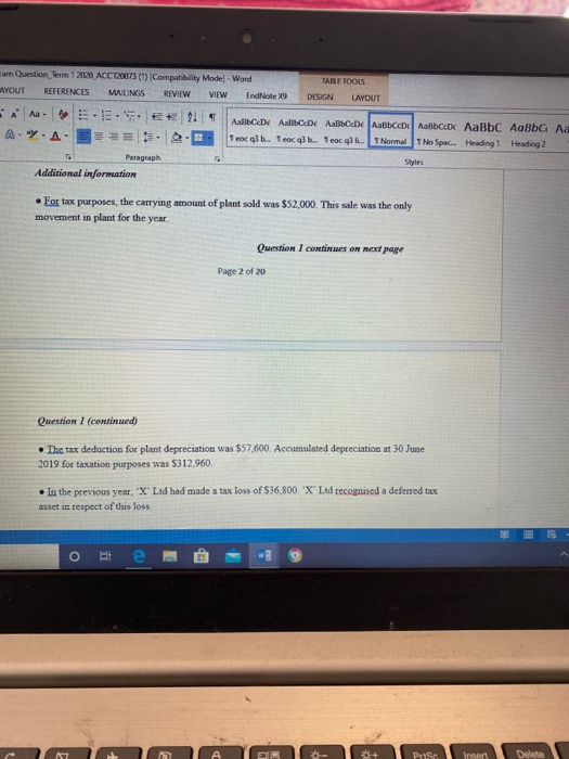 - Word PAGE LAYOUT REFERENCES MAILINGS REVIEW VIEW EndNote X9 DESIGN LAYOUT