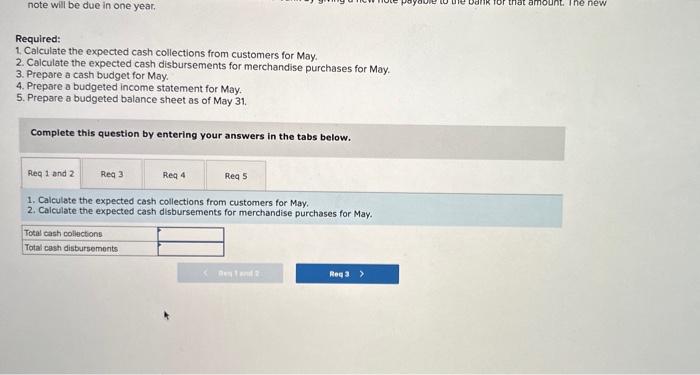 given below: The company is in the process of preporing a budget