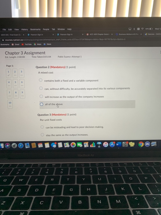  View History Bookmars People Tab Window s Chapter 3 Assignment Est.