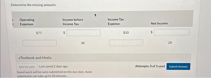 will be auto-submitted on the due date. Autosubmission can take up to