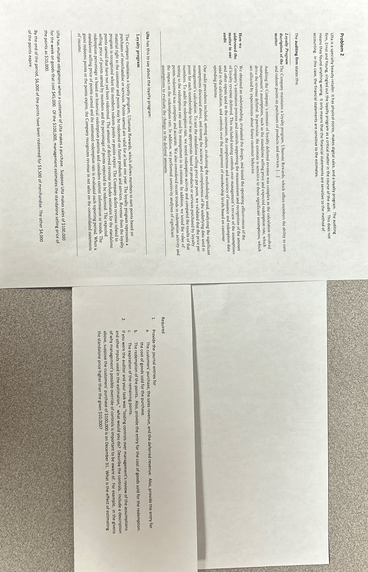  Provide the journal entured for: ... 