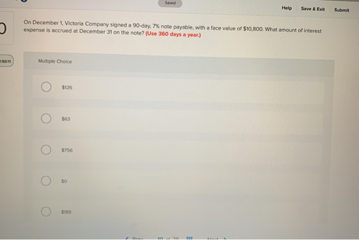  Saved Help Save & Exit Submit On December 1, Victoria Company