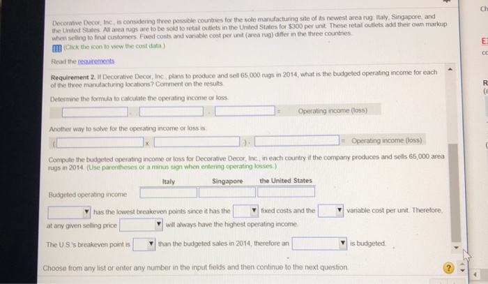 States. All area rugs are to be sold to retail outlets in