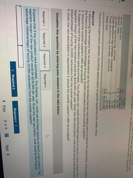 Ltd., manufactures a variety of engines for use in heavy equipment. The