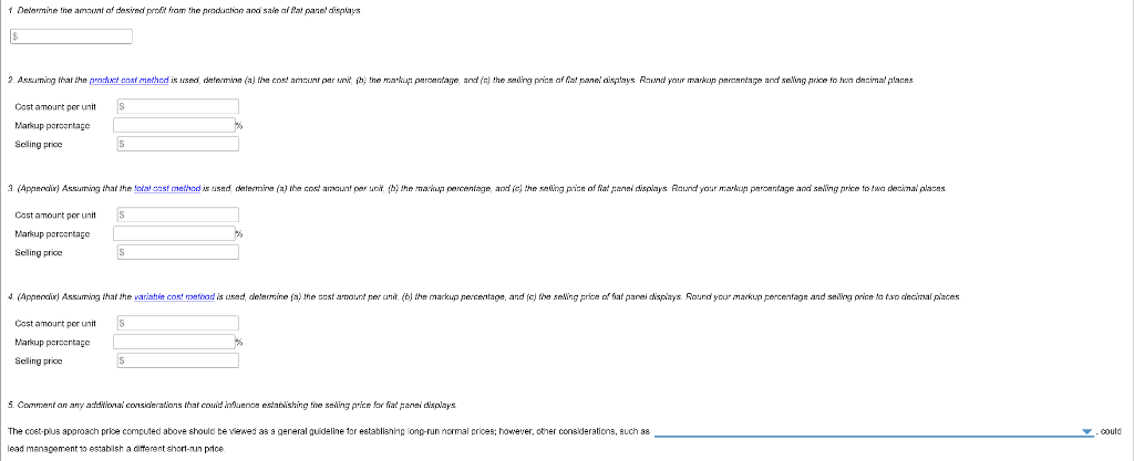 production of a new product, flat panel displays, which required the investment