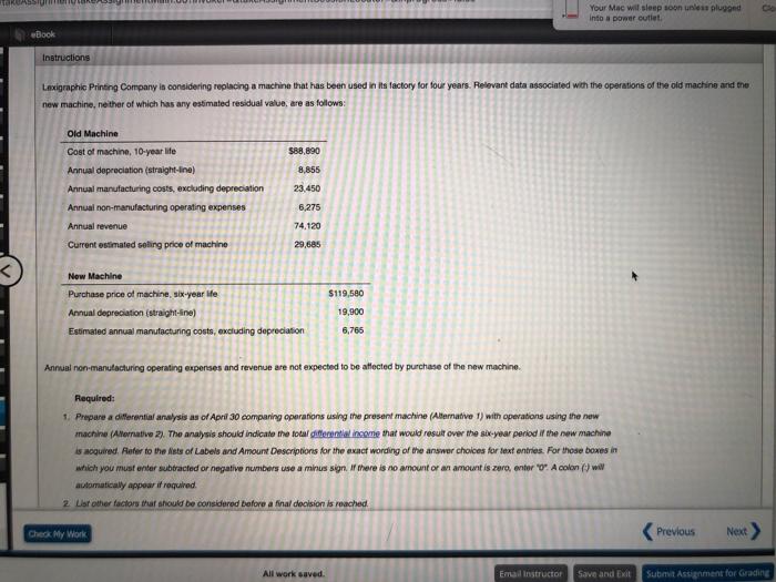  #13 ARRESTRE Your Mac will sleep son unless plugond into a