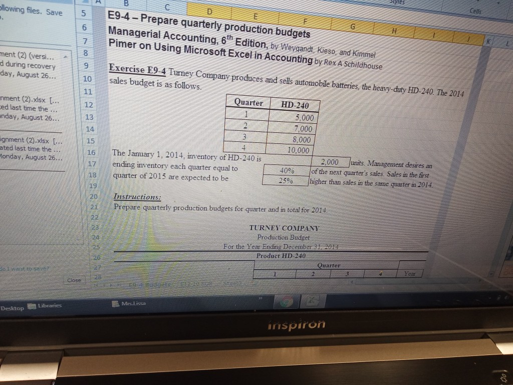 Managerial Accounting, 6 Edition, by Weygandt. Kieso, and Kimmel Primer on Using