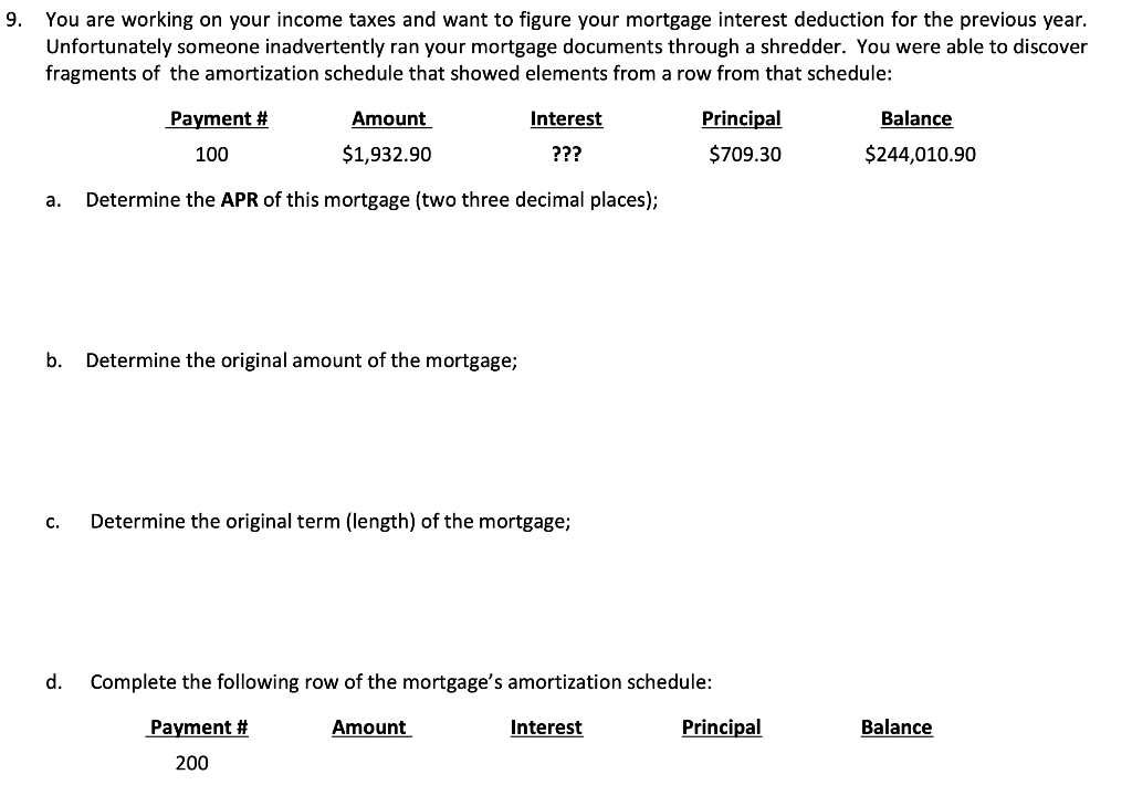 Please explain step by step using formulas. Besides, don't solve using Exel