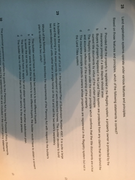  Land registration systems operate under various features and principles Based on
