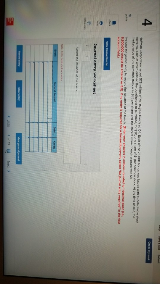 74 SSVE & Ext Submit Check my work 4 Hoffman Corporation