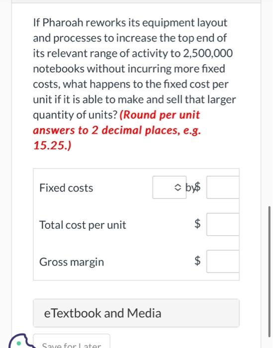 and processes to increase the top end of its relevant range of