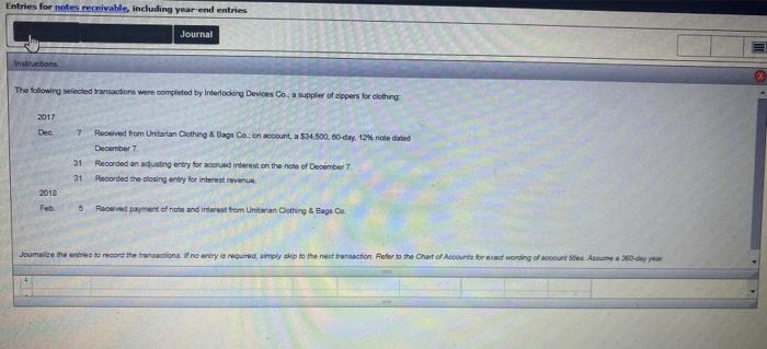 all 4 pics for the same question Entries for notes receivable, including