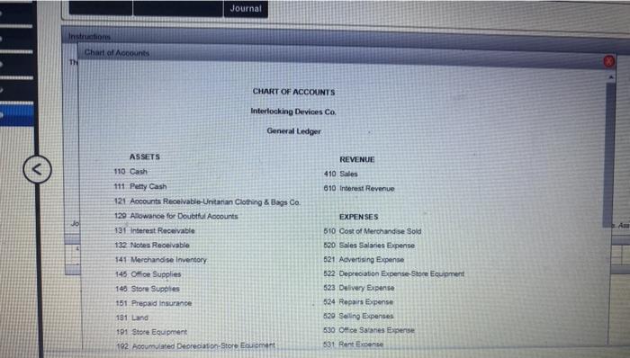 year end entries Journal Instructions The following selected transactions were completed by