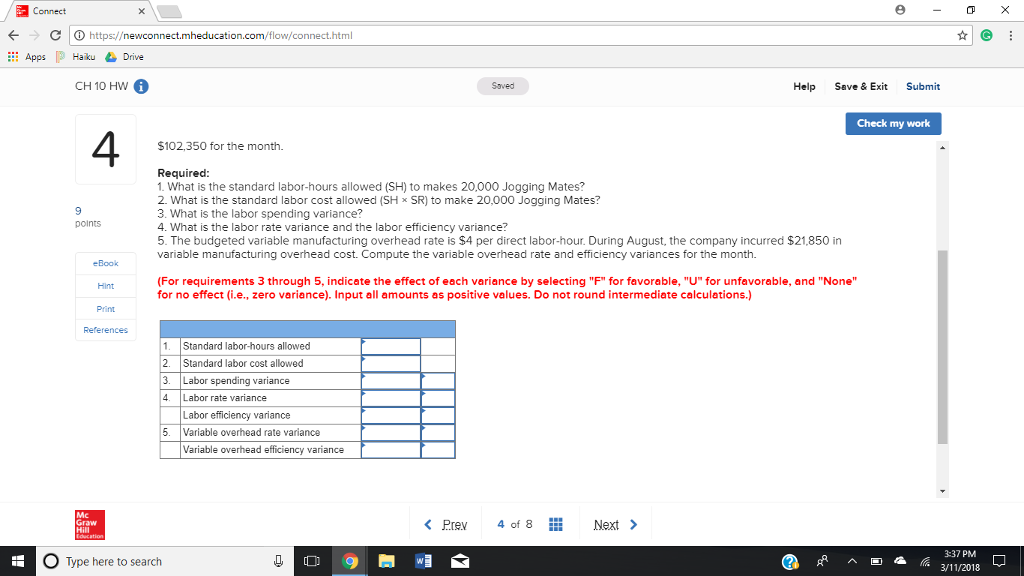 HW G Saved Help Save & Exit Submit Check my work 4