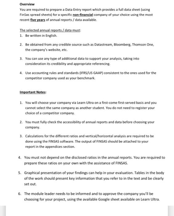  FinSAS: Financial Statement Analysis Spreadsheet allows users to input the reported