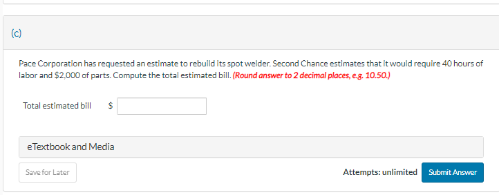 manufacturers. The following budgeted cost data for 2020 is available for Second