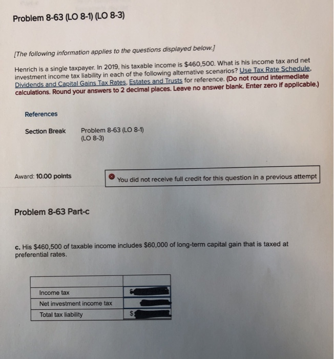 i need a step by step with 2019 rates Problem 8-63 (LO