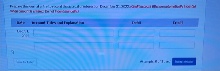 is payable annually on January 1. (a) Prepare the journal entry to