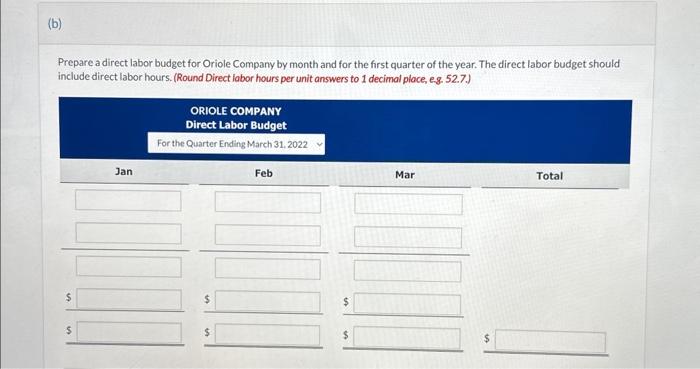per unit answers to 1 decimal place, eg. 52.7.) Prepare a direct