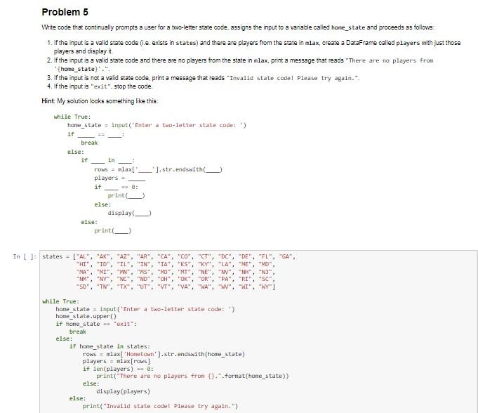 why my Problem 4 and 5 isn't working? If possible can you