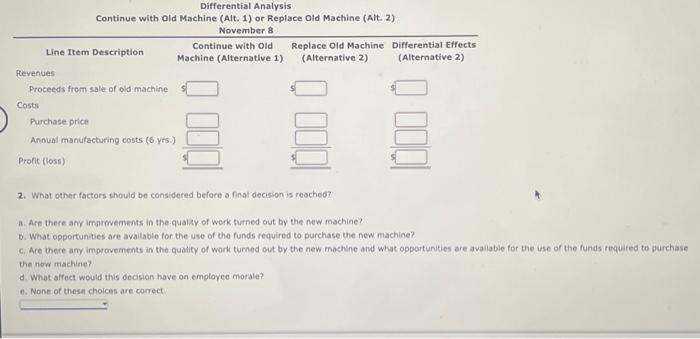 replacing a machine that has been used in its factory for 4