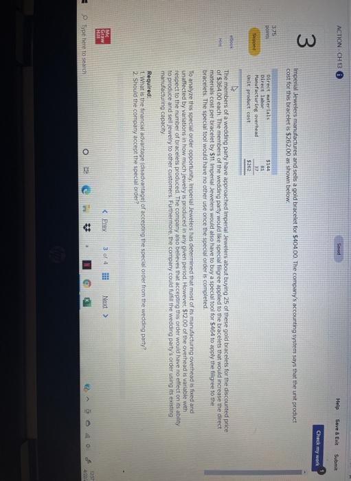  ACTION CH 13 Saved Help Save & Exit Submit Check my