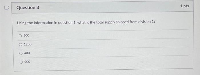  Using the information in question 1 , what is the total