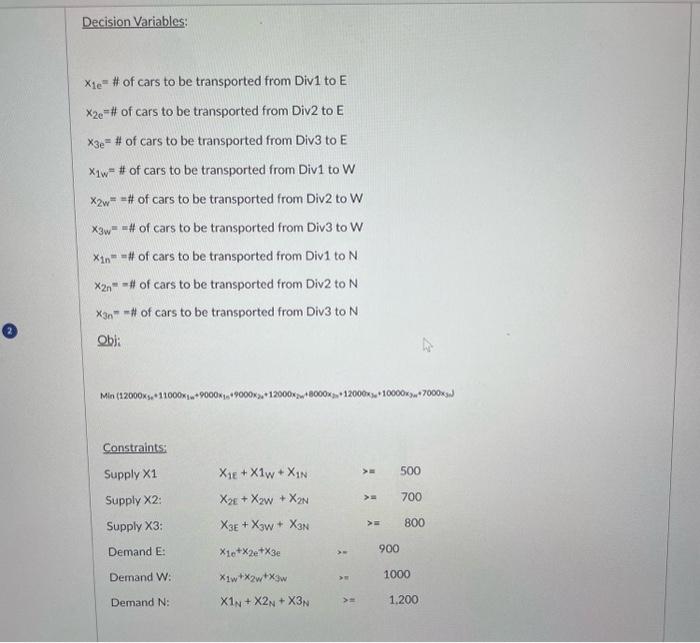 this week's Supply Chain Management Problem, add data for location N to