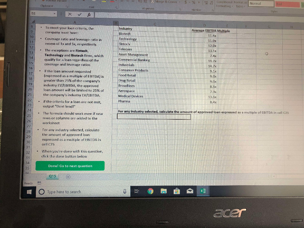 G H 1 2 3 Question 15 4.Ox 4 Directions: Credit analysis