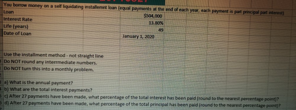 Please help and explain step by step and provide exact formulas!