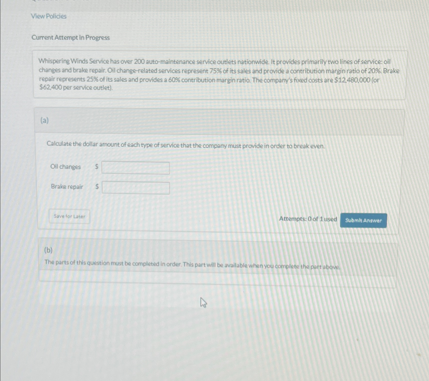  View Policies Current Attempt in Progress Whispering Winds Service has over