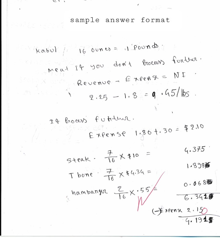 follow the exact sample answer format. *Answer must be handwritten. Question 3,
