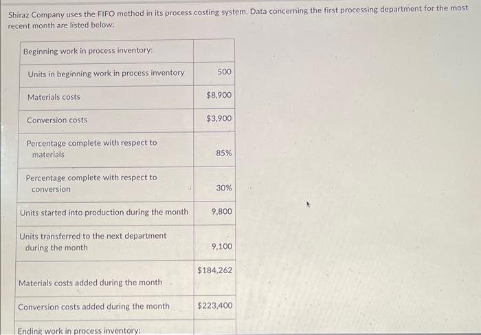 compute the equivalent units for conversion cost for the month in