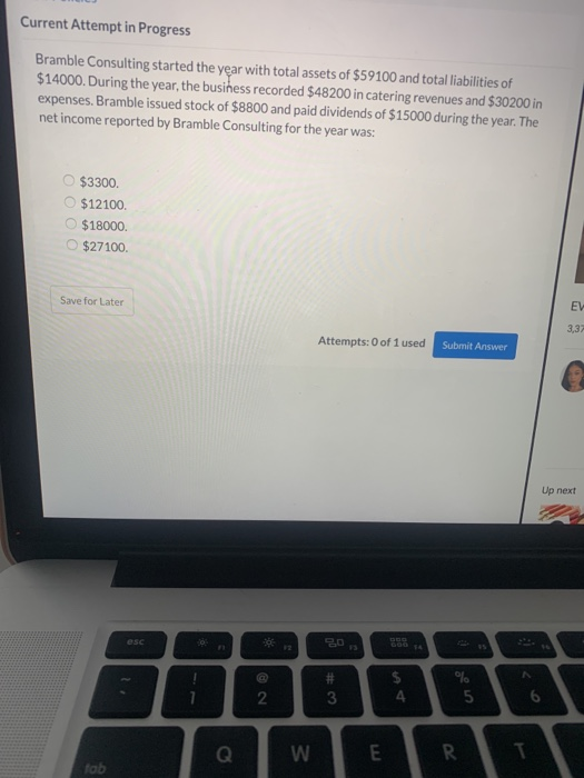  Current Attempt in Progress Bramble Consulting started the year with total