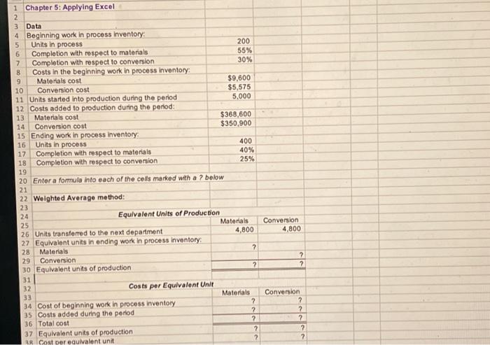 5: Applying Excel: Excel Worksheet (Part 1 of 2) Download the Applying