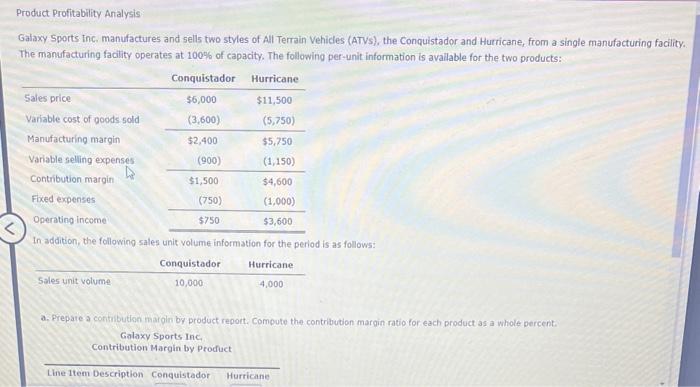 following data summarize the results for March: If required, round interim ner-unit