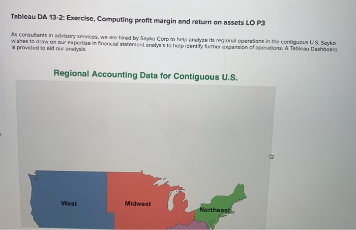  Tableau DA 13-2: Exercise, Computing profit margin and return on assets