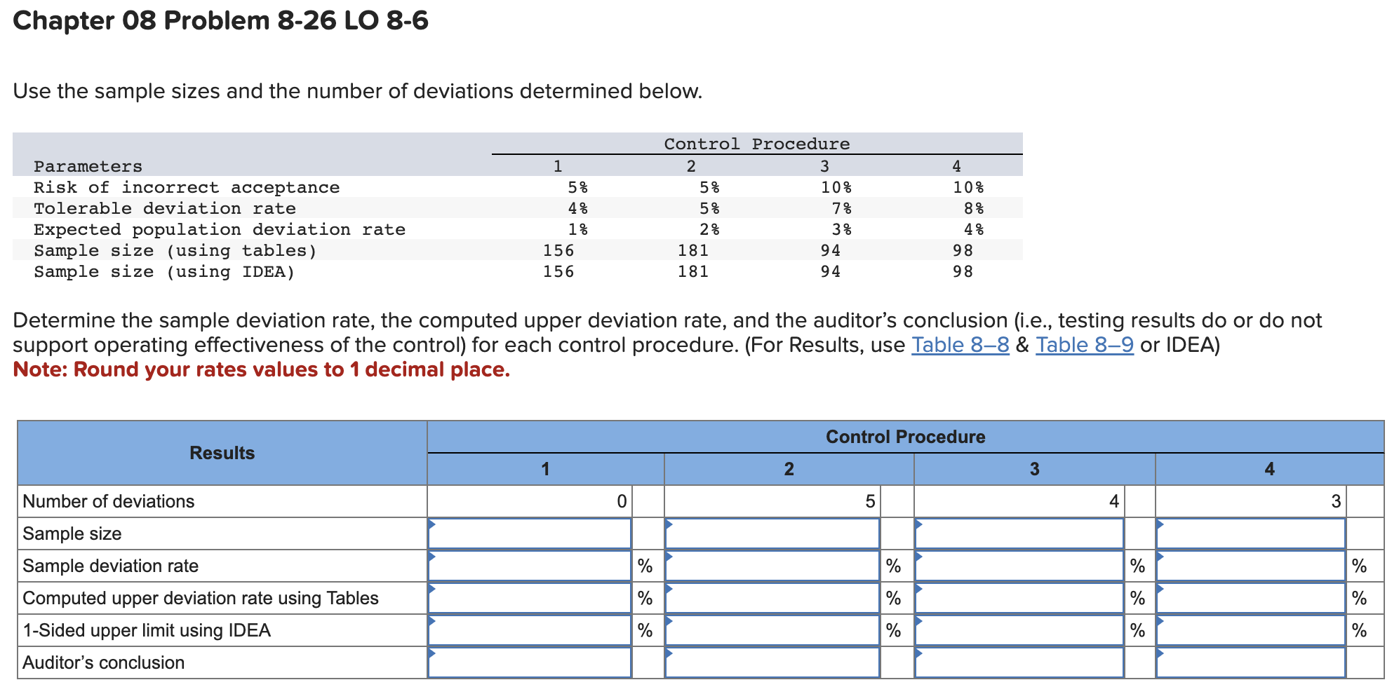 Chapter 08 Problem 8-26 LO 8-6 Use the sample sizes and