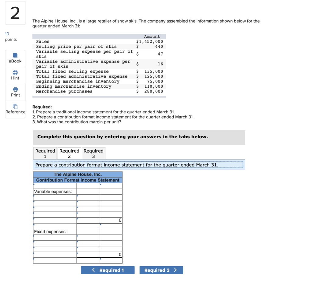 a large retailer of snow skis. The company assembled the information shown
