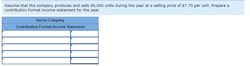 Company manufactures and sells a single product. A partially completed schedule of