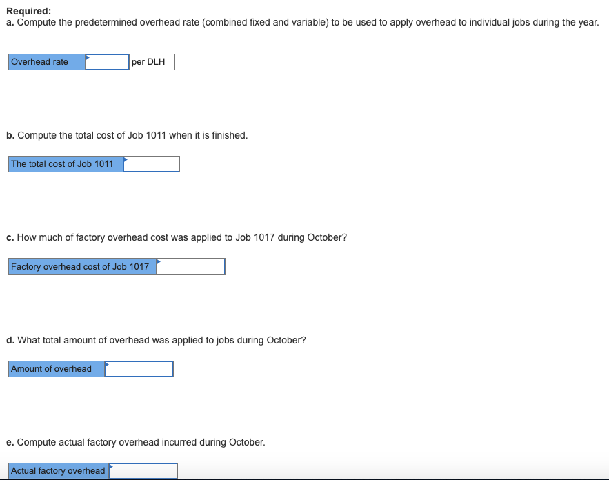 A predetermined overhead rate based on direct labor-hours is used to apply