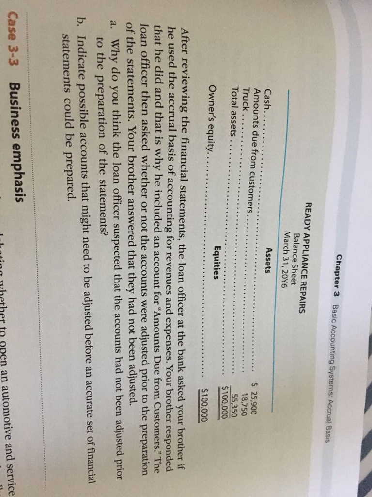 ticket sales to prop match revenues and expenses. erly Case 3-2 Adjustments