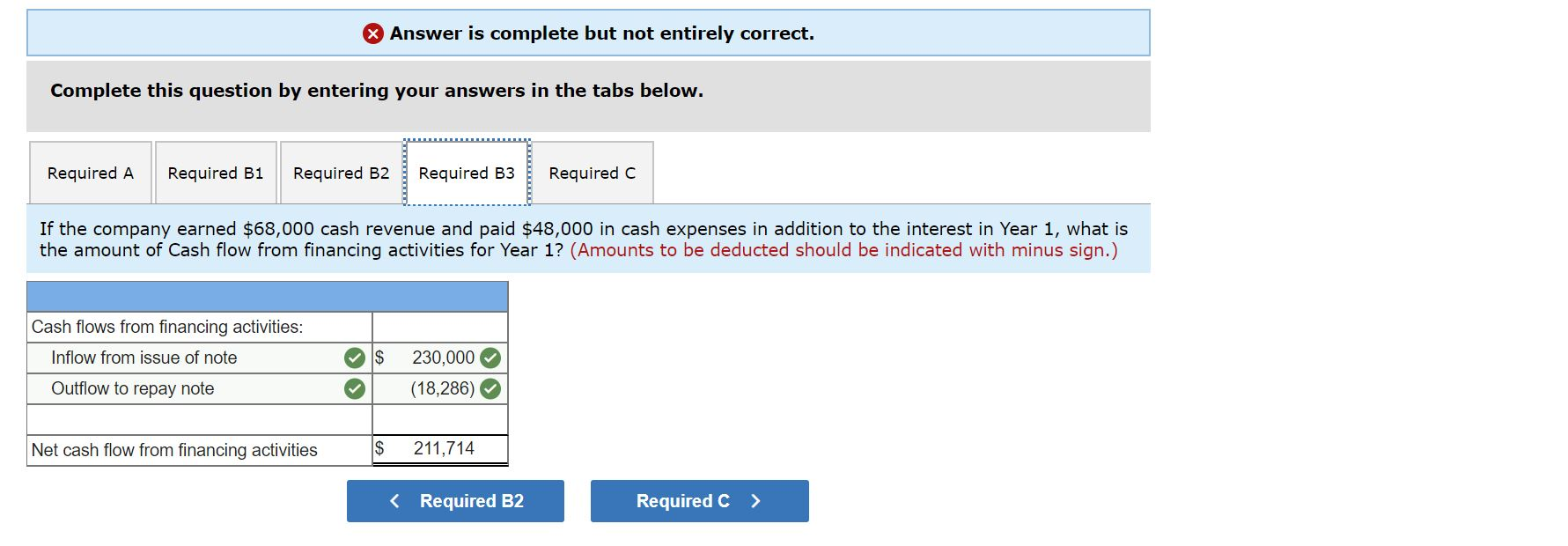 Year 3 Principal Balance January 1 $230,000 211,714 192,514 Cash Payment $29,786