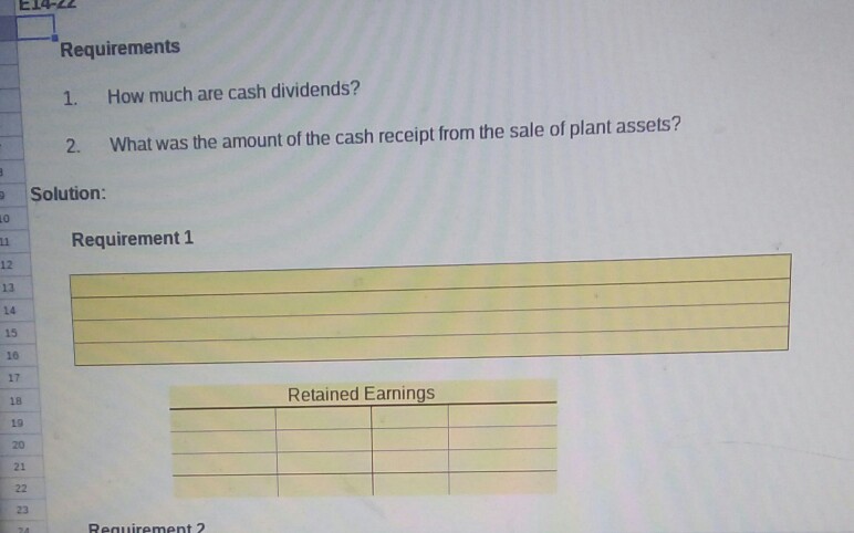 advance ! ncidde d sepaldte secu hO 14-22 Computing cash flows for