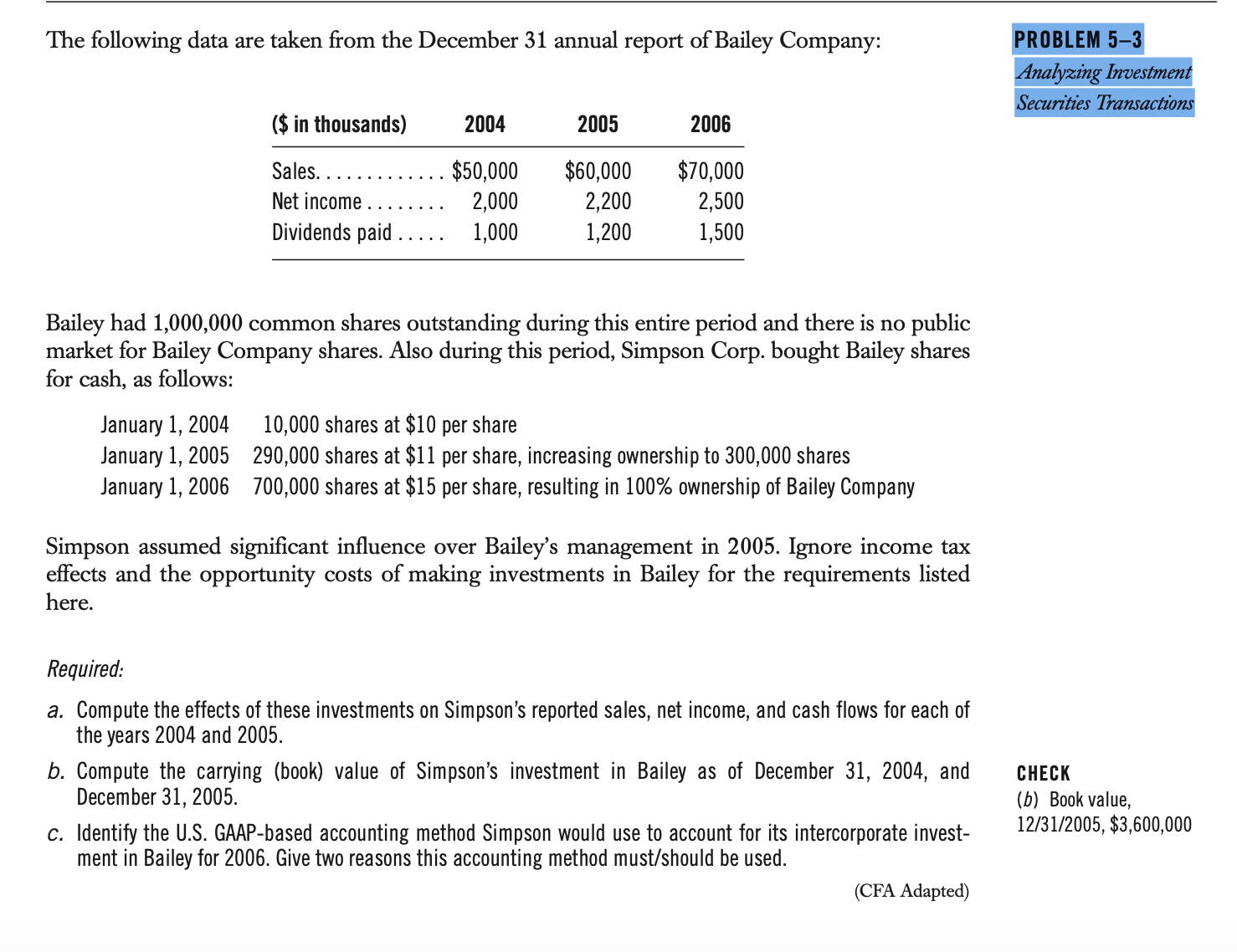 Please show all calculations (how you derived all values) and explain all