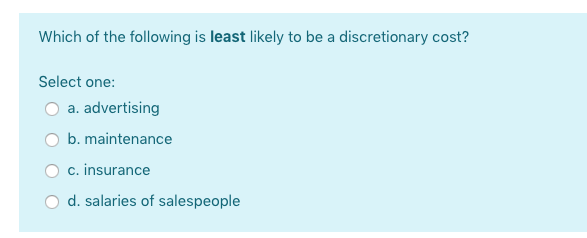 on a per-unit basis as production increases within the relevant range? Select